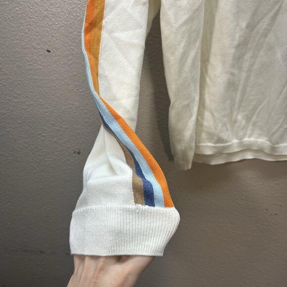 Women's White and Orange Sweater - Picture 2 of 5